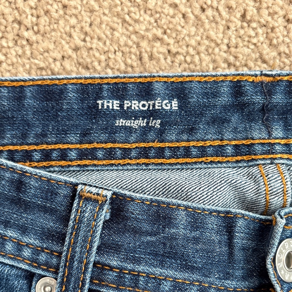 Ag Adriano Goldschmmied Men's Protege Blue Straight Jeans 34W 34L - Picture 3 of 6
